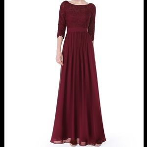Burgundy formal dress